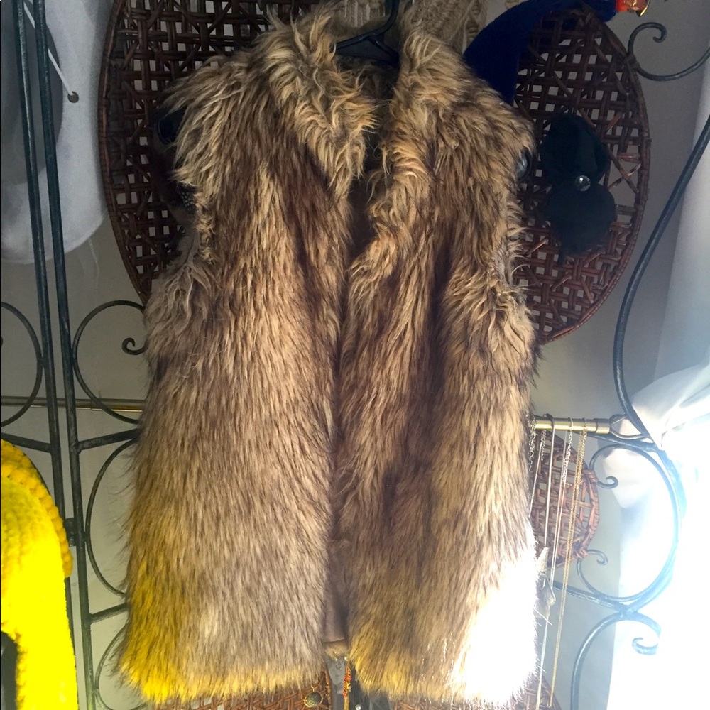 Faux Fur Vest XS